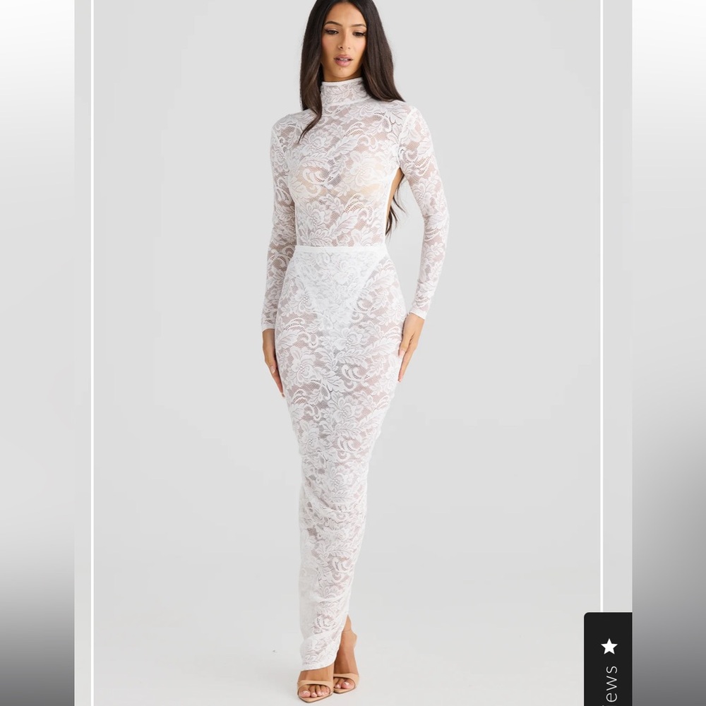 Melani the Label White Lace Skirt Set